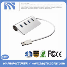 Brand New Super Speed ​​4 portas USB 3.0 premium alumínio Hub para iMac MacBook PC tablet